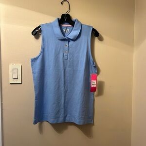 Lilly Pulitzer blue periwinkle luxletic Meredith sleeveless golf top size medium